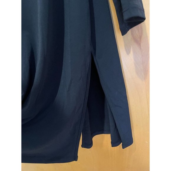 NWT Chico's Blue Ink Knit Kit Drama Zipper Long Sleeve Jacket - Size 2 12/14 - Picture 8 of 9